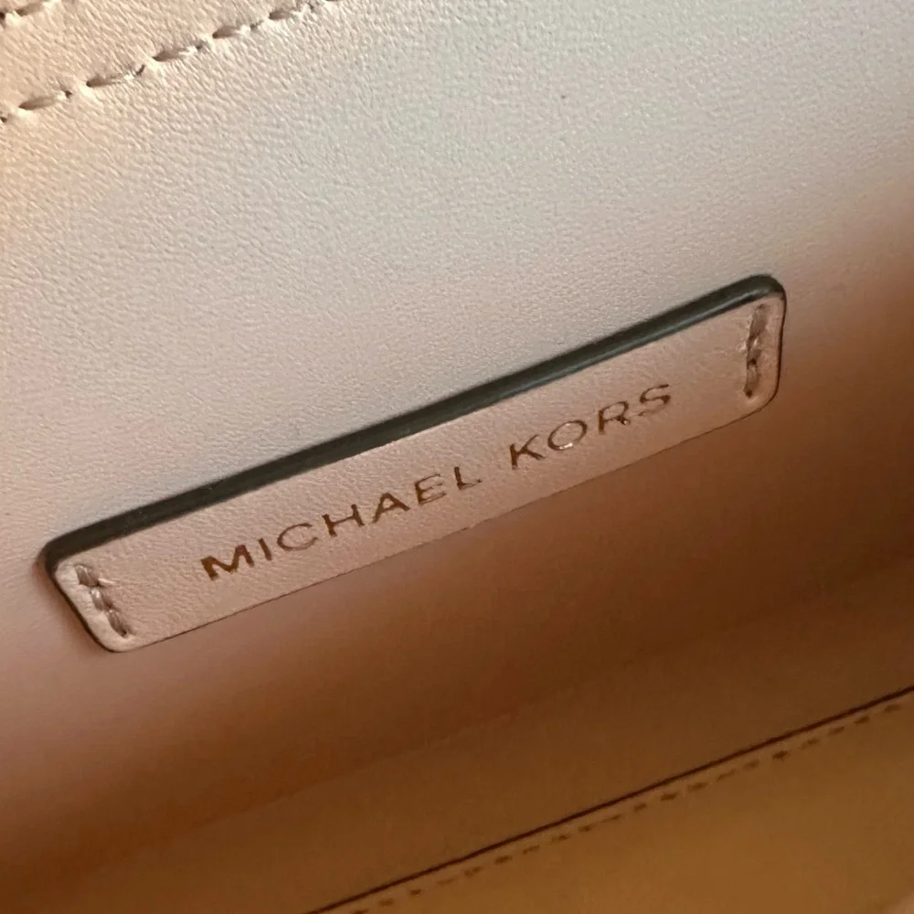 Michael Kors Lita Brown and Pink Crossbody Bag - Picture 13 of 13